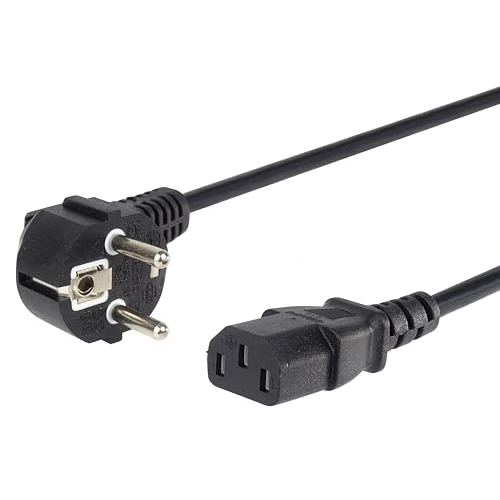 Zeitlich begrenztes Angebot: PremiumCord kpsp10 Netzkabel 230V 10m, Stromkabel mit Schutzkontakt gewinkelt auf Kaltgerätebuchse C13, IEC 320, PC Netzkabel 3 Polig, Farbe schwarz von 19.99 € auf 17.90 € (10% Rabatt)