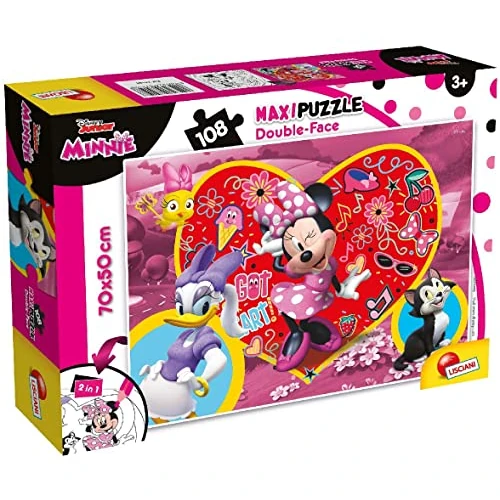 Offerta a tempo: Liscianigiochi-108 Mickey & Friends Disney Puzzle DF Supermaxi 108 Minnie, Multicolore, 74198 - 36% da 9.99 € a 6.39 €