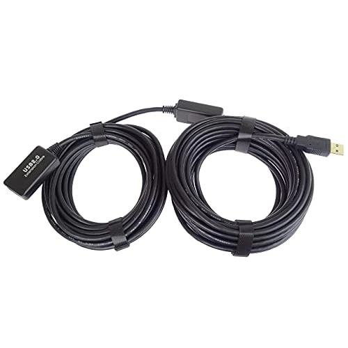 Limited-time offer: PremiumCord Active USB Extension Cable with Repeater 10 m, USB-A Female to USB-A Male, USB 2.0 High Speed Cable, 2x Shielded, AWG20/28, Colour Black, Length 10 m from 11.36 £ to 11.36 £ (save 0.00%)