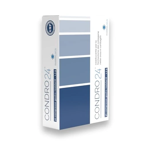Offerta a tempo: Pharmalab24 Condro24 | Integratore Collagene per Dolori Ossa 30cpr x 1.3gr | Integratore Alimentare con Vitamina C per Cartilagine | Antinfiammatorio Articolazioni - 50% da 25.00 € a 12.50 €