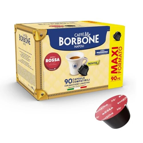 Caffè Borbone Coffee Red Blend 90 capsules (6 packs of 15) - Compatible with Nescafé®* Dolce Gusto®* Machines