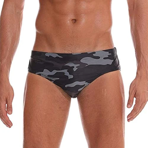 Offerta a tempo: Arcweg Costume da Bagno Uomo con Pad Rimovibile e Coulisse Slip e Parigamba da Bagno Pantaloni Corti Elastico a Vita Bassa Nuoto (Mimetico, XL) - 44% da 22.99 € a 12.85 €