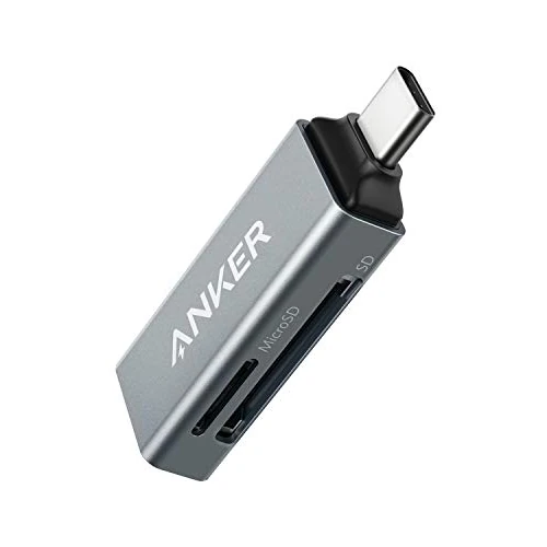 Anker Lector de Tarjetas de Memoria USB-C 2 en 1 para Tarjetas SDXC, SDHC, SD, MMC, RS-MMC, Micro SDXC, Micro SD, Micro SDHC y UHS-I, para MacBook Pro 2019/2018/2017 y más