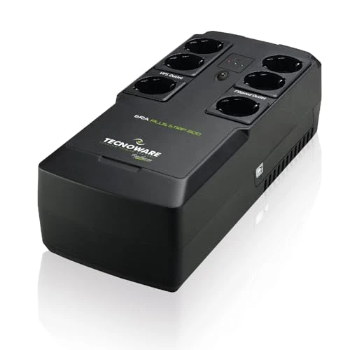 Tecnoware Power Systems UPS 800VA per PC/Modem, NO Gaming/Console, Gruppo di Continuità ERA PLUS STRIP, 6 Schuko, Software, Protezione Blackout e Sbalzi PC, Modem, Videosorveglianza, Cassa, NAS, POS