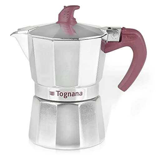 Tognana Coffee Maker 6 Cups Extra Style Aluminium Mocha Ground Coffee