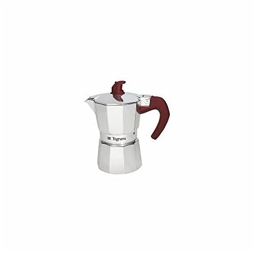 Tognana Small Coffee Maker for 1 Extra Style Aluminium Moka Ground Coffee