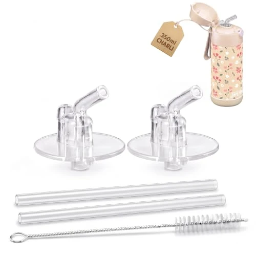 Offerta a tempo: Jarlson cannucce di ricambio per bottiglia in acciaio inossidabile da 350 ml| i pezzi di ricambio | 2x boccaglio in silicone e 2 prolunghe per cannuccia | Compreso spazzola di paglia| BPA-free - 0.00% da 11.95 € a 11.95 €
