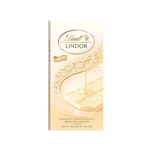 Limited offer: Lindt Lindor Irresistibly Smooth White Chocolate Bar 100g from 3.69 EUR to 2.75 EUR (save 25%)