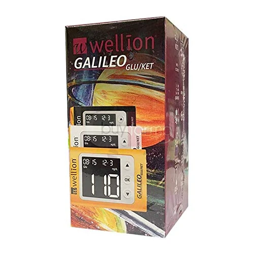 Wellion Galileo Glucometro per la Determinazione della Glicemia e della Chetonomia - Kit Completo con Strisce