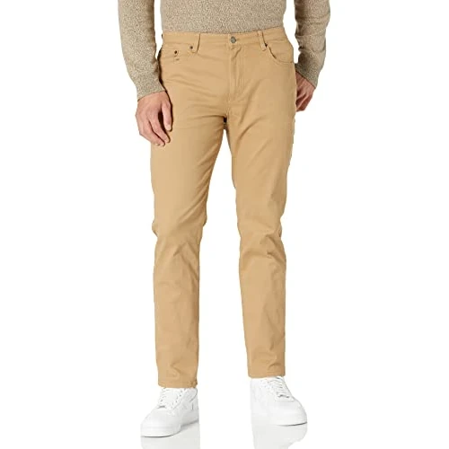 Zeitlich begrenztes Angebot: Amazon Essentials Herren 5-Pocket-Stretch-Twillhose, Sportlich Geschnitten (erhältlich in Big & Tall), Dunkles Khakibraun, 29W / 32L von 11.98 € auf 11.98 € (0.00% Rabatt)
