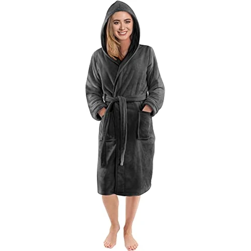 Tijdelijke aanbieding: NY Threads Luxe Dames Kamerjas met Capuchon | Superzachte Fleece Dames Badjas | Gezellige Pluche Loungewear en Nachtkleding van 25.99 EUR naar 25.99 EUR (korting 0%)