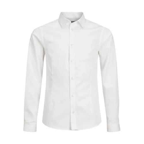 Jack & Jones Chemise Jprparma L/S Jr STS pour garçon, Blanc (White White), 152 cm