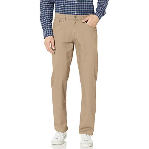 Zeitlich begrenztes Angebot: Amazon Essentials Herren 5-Pocket-Stretch-Twillhose, Bequeme Passform, Khakibraun, 42W / 28L von 16.53 € auf 16.53 € (0.00% Rabatt)