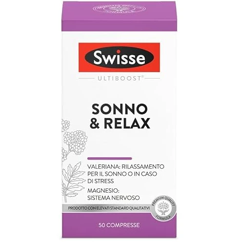 Swisse Relax e Umore - Sonno e Relax Integratore Alimentare, 50 Compresse