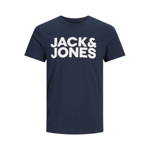 Limited offer: JACK & JONES Men's T-Shirt, Blue (Navy Blazer Fit: Slim/Large Print), X-Small from 45.00 EUR to 45.00 EUR (save 0%)