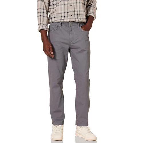 Oferta limitada: Amazon Essentials Pantalón de Sarga Elástico con 5 Bolsillos y Ajuste Deportivo (Disponible en Talla Grandes y Largos Especiales) Hombre, Gris Oscuro, 36W / 32L de 22.26 € a 22.26 € (ahorro 0.00%)