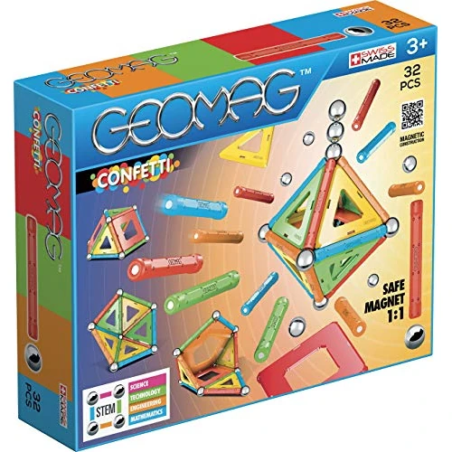 Offerta a tempo: Geomag- Confetti Gioco di Costruzione Magnetico, Multicolore, 32 Pezzi, 350 - 11% da 20.00 € a 17.73 €