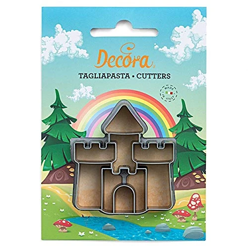 DECORA 0255058 Castle Plastic Cookie Cutter, Plastica, Silver