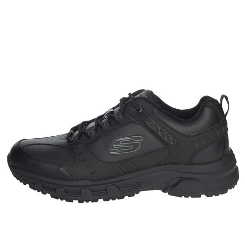 Offerta a tempo: Skechers Oak Canyon Redwick Uomo Formatori, Black Leather Synthetic Textile Black Trim, 42 EU - 35% da 64.95 € a 42.08 €