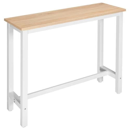 Offerta a tempo: WOLTU Tavolo da Bar Rettangolare Alto Tavolino Bancone per Cucina in Metallo Legno 120x40x100 cm - 0.00% da 85.99 € a 85.99 €