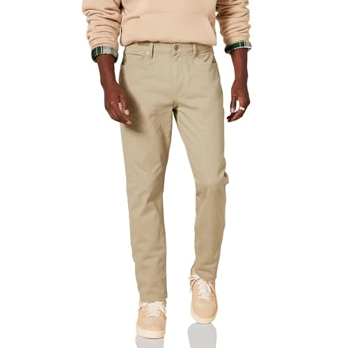 Limited-time offer: Amazon Essentials Men's Athletic-Fit 5-Pocket Stretch Twill Trouser (Available in Big & Tall), Tan, 32W / 31L from 12.47 £ to 12.47 £ (save 0.00%)