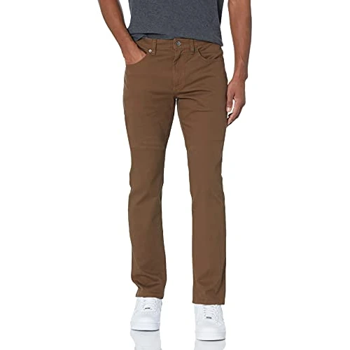 Limited-time offer: Amazon Essentials Men's Slim-Fit 5-Pocket Stretch Twill Trousers, Brown, 28W / 30L from 19.99 £ to 16.99 £ (save 15%)