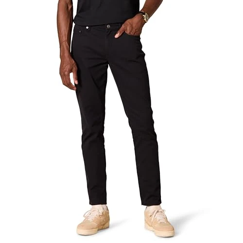 Offerta a tempo: Amazon Essentials Pantaloni in Twill Elasticizzati con 5 Tasche Slim Uomo, Nero, 34W / 33L - 0.00% da 18.61 € a 18.61 €