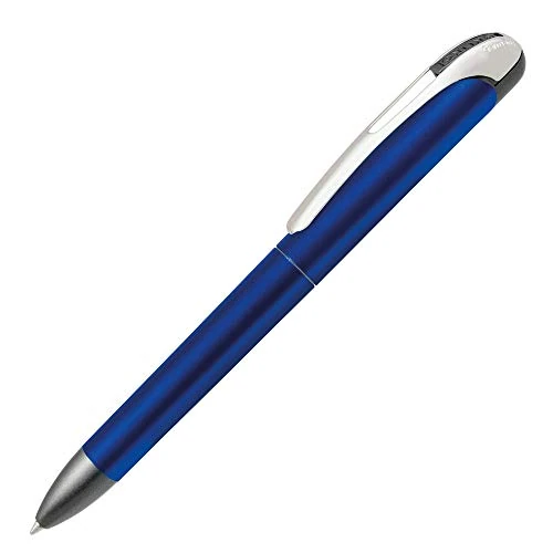 ONLINE 12357/3D - Penna a sfera College Metallic Blue con mina grande, tratto M, inchiostro blu, 1 pezzo