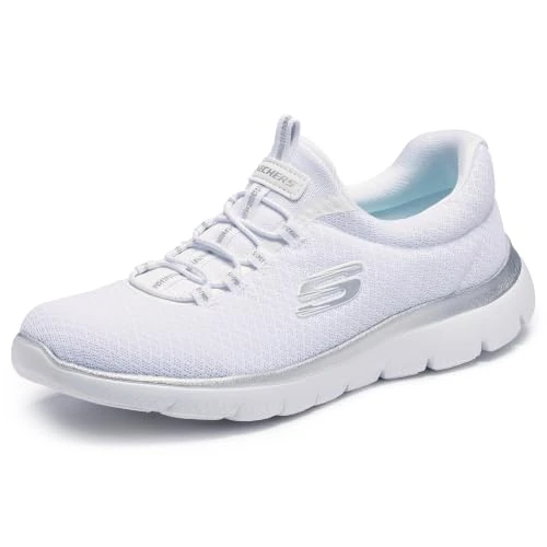 Offerta a tempo: Skechers Women's Summits 12980 White Mesh/ Silver Trim 3 UK Wide 36 EU Large - 36% da 69.95 € a 44.95 €
