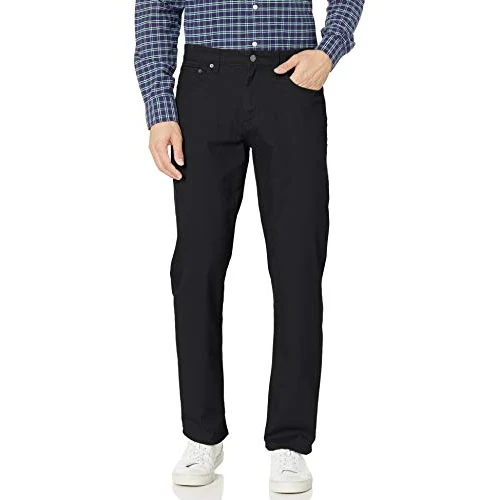 Limited-time offer: Amazon Essentials Men's Relaxed-Fit 5-Pocket Stretch Twill Trousers, Black, 35W / 28L from 14.36 £ to 14.36 £ (save 0.00%)