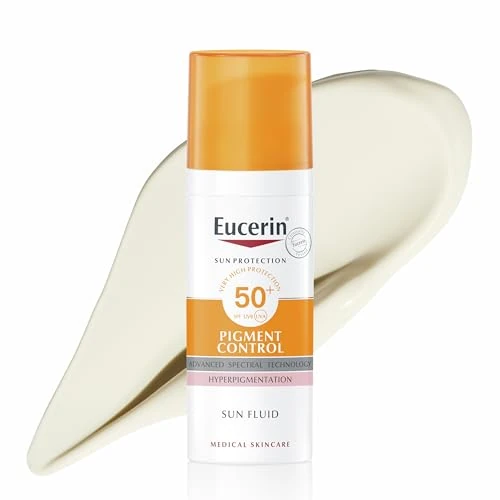 Offerta a tempo: Eucerin Pigment Control Sun Fluid SPF 50+ 50 ml, Crema solare viso 50+ con filtri UVA/UVB, Protezione solare viso 50+ antimacchie e iperpigmentazione, Formula adatta a tutti i tipi di pelle - 27% da 16.60 € a 12.09 €