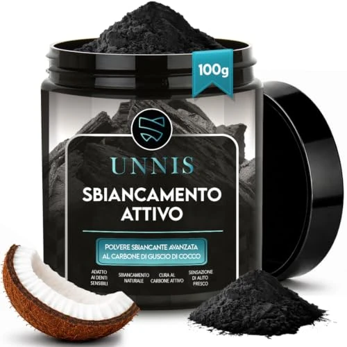 Offerta a tempo: UNNIS Polvere Sbiancante al Carbone per Denti, 100 g (3.5 Oz) - 0.00% da 17.97 € a 17.97 €