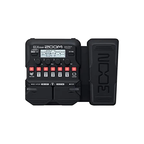 Zeitlich begrenztes Angebot: ZOOM G1X FOUR Multi-Effekt Expressionspedal für Gitarre für Bühne & Studio | Über 70 Effekte und Amp-Simulationen, Looper & Drum-Computer von 109.00 € auf 109.00 € (0.00% Rabatt)