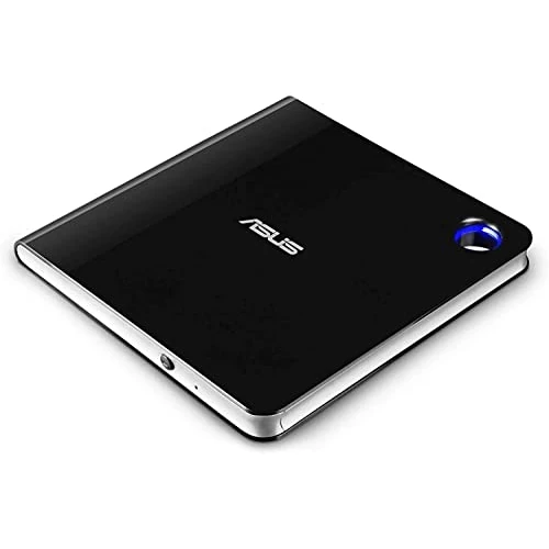 ASUS SBW-06D5H-U Lettore e Masterizzatore Portatile USB Type-C e Type-A, Blu-Ray, DVD, CD, Compatibile Con Windows e Mac, Supporto M-DISC, Software di Backup Incluso, Ultraslim, Nero