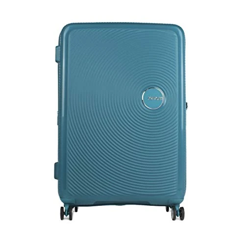 American Tourister Soundbox - Hard Shell Suitcase 77 cm Large - Trolley Suitcase with 4 wheels, TSA Lock, Expandable & Light - 97/110 L - Green (Jade Green)