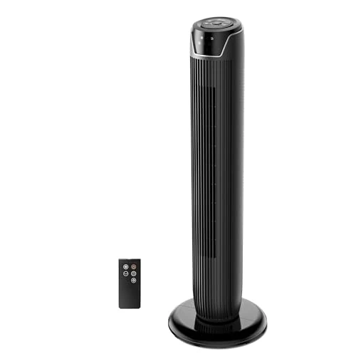 Offerta a tempo: Midea FZ10-17JR Ventilatore a Torre Silenzioso con Telecomando, Ventilatore da Terra Portatile 45W, 90° Oscillazione, Display LED, 3 Velocità e 3 Modalità, Timer 7H, per Casa e Ufficio, 36", Nero - 17% da 64.90 € a 53.90 €
