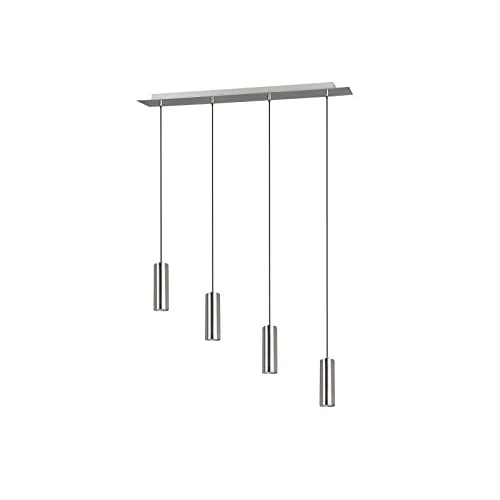 Trio Leuchten Suspension Marley 312400407 - Métal Nickel mat - Pendule 4 ampoules - Sans 1 ampoule GU10