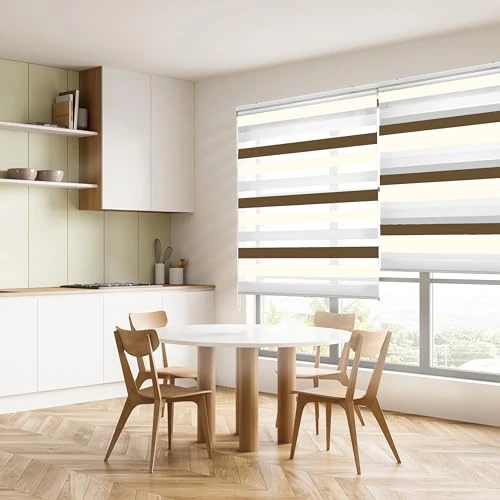 Limited offer: Blindecor Lira Roller Blinds, Light Brown, 100 x 180 cm from 51.87 EUR to 33.95 EUR (save 35%)