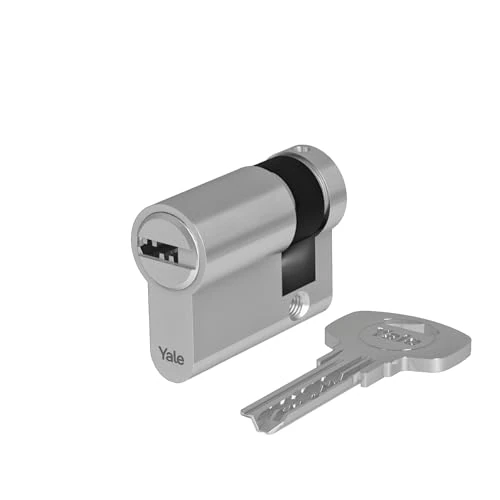 Offerta a tempo: Yale Cilindro europeo 1000 PLUS Serie 30/10 mm Nichel satinato Mezzo cilindro, con 4 chiavi incluse per garantire massima sicurezza, perfetto per garage, cantine e magazzini - 0% da 24.78 € a 24.78 €