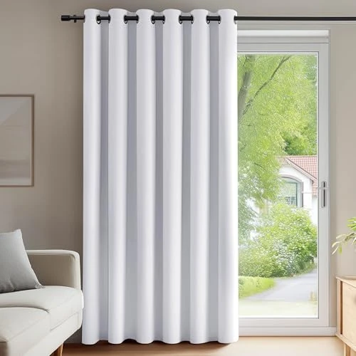 Offerta a tempo: Deconovo Tenda Oscurante Termica Isolante per Interni 280 CM Altezza 1 Pannello, per Cameretta Bambini Moderne con Anelli, 200x280 CM, Grigio Perla - 15% da 36.45 € a 30.81 €