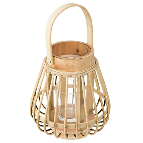 Offerta a tempo: ATMOSPHERA CREATEUR D'INTERIEUR - Lanterna Rania in Rattan 14x16cm - 21% da 19.99 € a 15.76 €