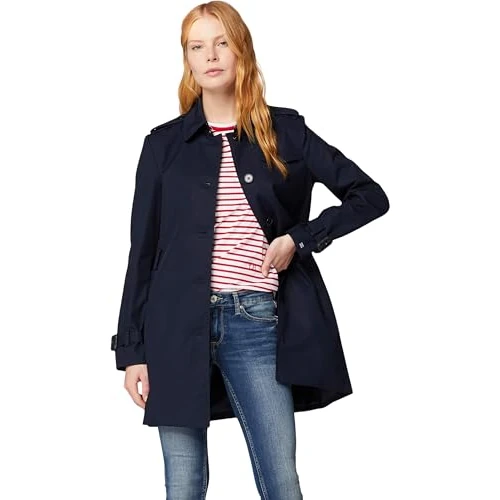 Offerta a tempo: Tommy Hilfiger Donna Giacca Heritage Single Breasted Trench Giacca da Mezza Stagione, Blu (Midnight), L - 40% da 279.90 € a 167.99 €