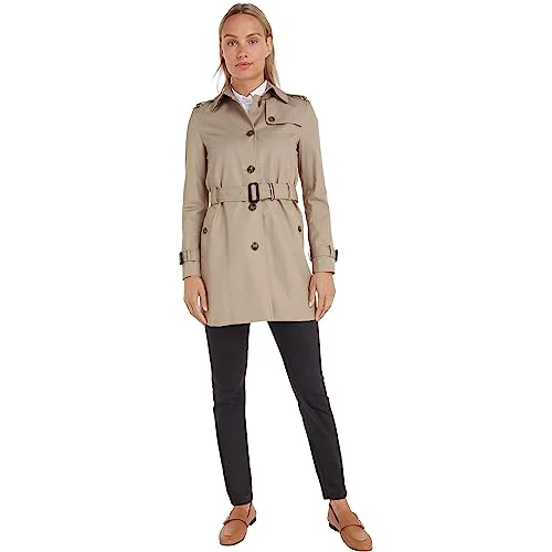 Tommy Hilfiger Kobiety Heritage Single Breasted Trench Płaszcz, Beżowy, L