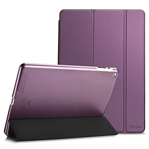 ProCase iPad 2 iPad 3 iPad 4 Case, ultradunne lichte stand hoes met doorzichtige matte achterkant Smart Cover voor 9,7" Apple iPad 2, iPad 3, iPad 4 (Oud Model) - Paars