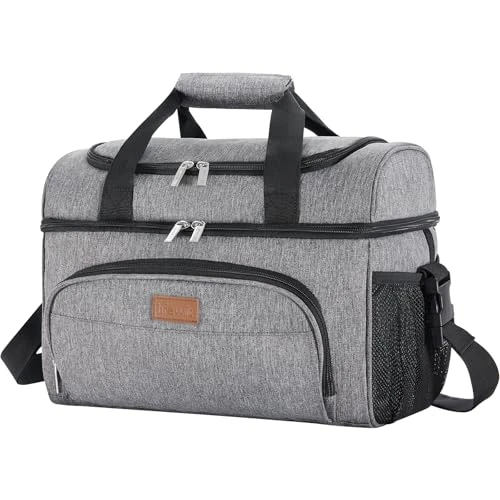 Offre limitée : Lifewit Sac Isotherme, Glaciere Souple Isothermes, Portable Sacs Isotherm avec Double Compartiment pour Voyage, Pique Nique, Camping, Plage, Gris 23L de 26.99 € à 25.64 € (5% de remise)