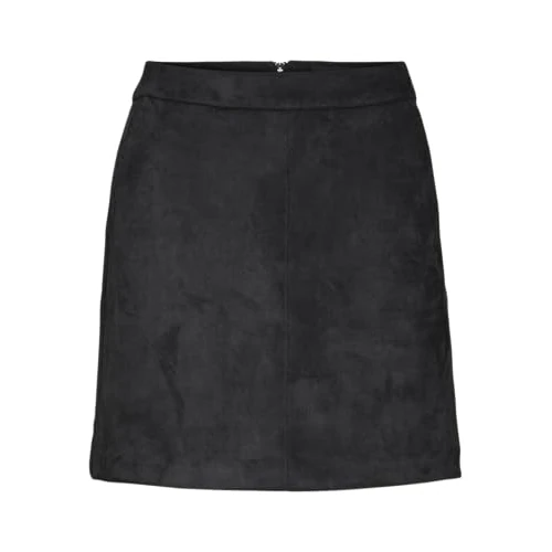 Vero Moda NOS dames Vmdonnadina Faux suede Short Skirt Noos Rock, zwart (black/black), XS