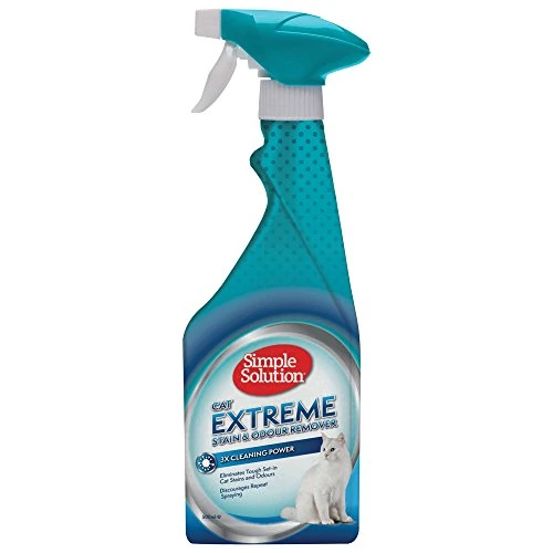 Simple Solution Extreme Cat Stain and Odour Remover | Enzymatischer Reiniger mit 3X Pro-Bakterien Reinigungskraft - 4 x Packung (2Ltr)