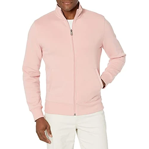 Oferta limitada: Amazon Essentials Sudadera de Forro Polar con Cremallera y Cuello Semicisne, Corte Estándar y Peso Medio Hombre, Rosa, XS de 20.50 € a 17.84 € (ahorro 13%)