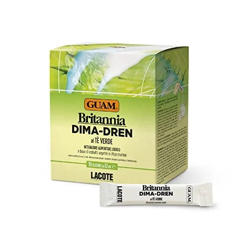 Offerta a tempo: Guam Dima-Dren al Tè Verde Integratore Alimentare Estratti Vegetali e Alga Marina, Metabolico Drenante, 30 Bustina da 12 Ml, 360 Millilitro - 42% da 32.50 € a 18.85 €