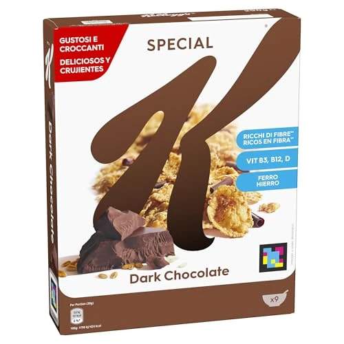 Kellogg's Special K | Gusto Cioccolato Fondente | Croccanti Fiocchi Multicereali e Deliziosi Riccioli di Cioccolato | Confezione Singola da 290g (1 x 290g)